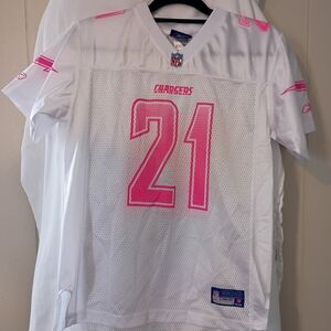 NFL White and Pink Chargers Jersey